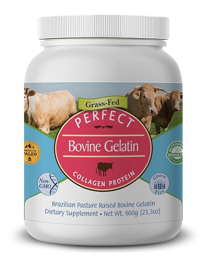 Perfect Supplements – Perfect Bovine Gelatin – 660 Grams – 100% Beef Gelatin Collagen Protein – Supports Healthy Skin &amp Joint Health