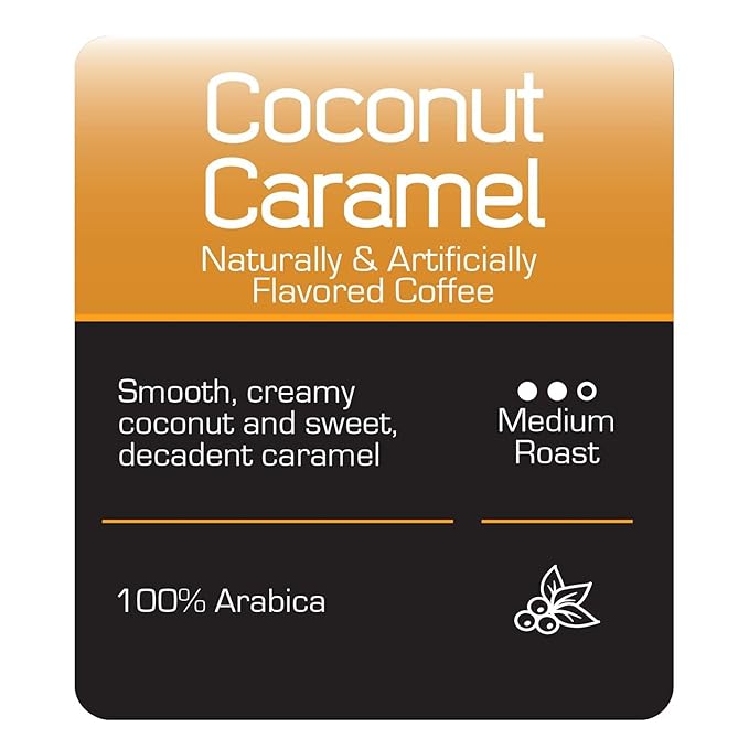 Roast Ridge Single Serve Coffee Pods for K-Cup Brewers Medium Roast Coconut Caramel 60 Count