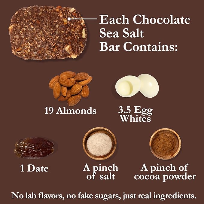 CuraBar Protein Bars – 17g Protein Low Carb Gluten Free Dairy Free Healthy Snack Seed Oil Free No Artificial Ingredients 12 Count Chocolate Sea Salt