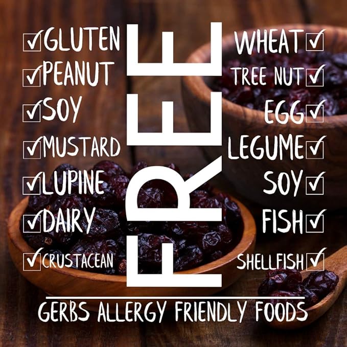 Gerbs Dried Sweetened Cranberries 2 lbs. | Unsulfured No Artificial Additives Resealable Bag | Naturally Tart &amp Juicy | Top 14 Allergen-Free