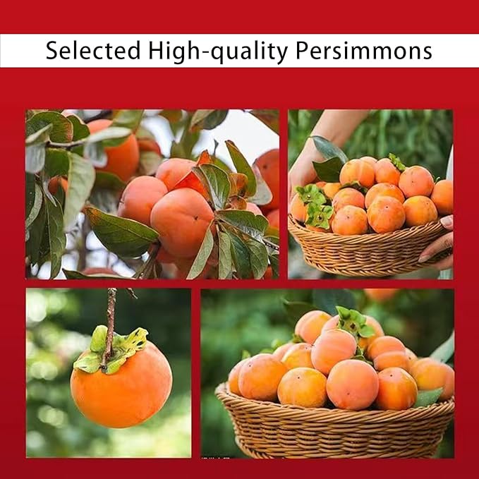 Dried Persimmons Old-fashioned Dr𝐢ed Persimmons 𝐏ers𝐢mmon Organic Whole Dried Persimmon No Sugar Added Dehydrated Unsweetened 𝐃ry Persimon for Snacking &amp Baking (500g-b)