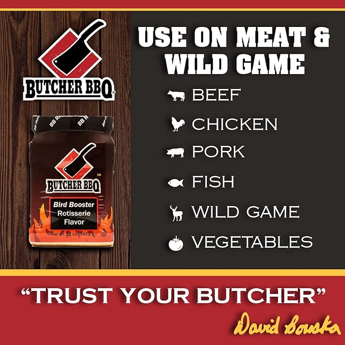 Butcher BBQ | Bird Booster Rotisserie Turkey Injector Marinade | World Championship Winning Formula | Better Than Turkey Brine | More Moisture and Flavor for Poultry | Chicken &amp Turkey Seasoning