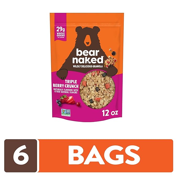 Bear Naked Granola Triple Berry Crunch 12 oz (Pack of 6)