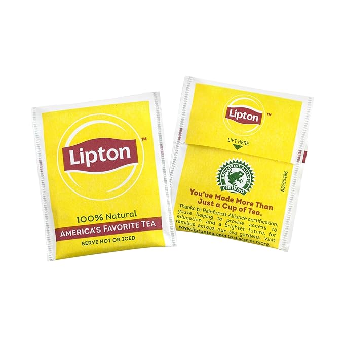 Lipton® 100% Natural Black Tea Bags 1 Oz Carton Of 312