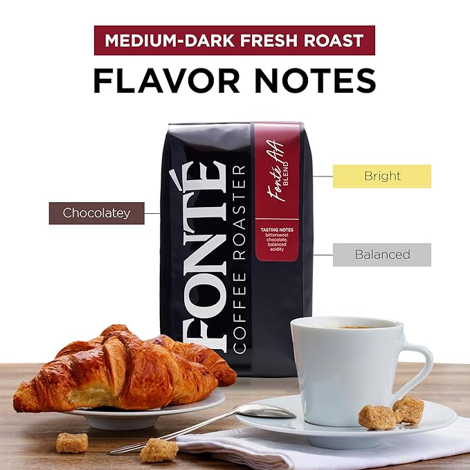 Fonte Coffee Roaster - Whole Bean Coffee - Medium-Dark Fresh Roast - Roasted in Seattle - Single Origin - Bright Chocolately Balanced - 12 oz - Fonte AA