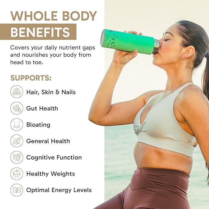 All-In-One Superfood Protein Shake | Complete Meal Replacement | 60+ Superfoods 20g Plant Based Protein Powder Meal Replacement | Probiotics Digestive Enzymes 13g Fibre | Low Carb Weight Loss Shake
