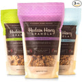 Hudson Henry Granola Trio Delight for Yogurt Snacking &amp Cereal | Maple Pecan Coconut Maple Walnut &amp Pistachio Almond Granola | Gluten Free Non-GMO Small Batch Baked | 3 Pack (12 oz Bags)