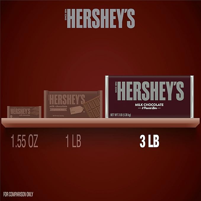 HERSHEY'S Milk Chocolate Candy Holiday 3 lb Bulk Bar