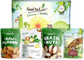 Food to Live Raw Nuts in a Gift Box - Walnuts Almonds Brazil Nuts and Macadamia Nuts