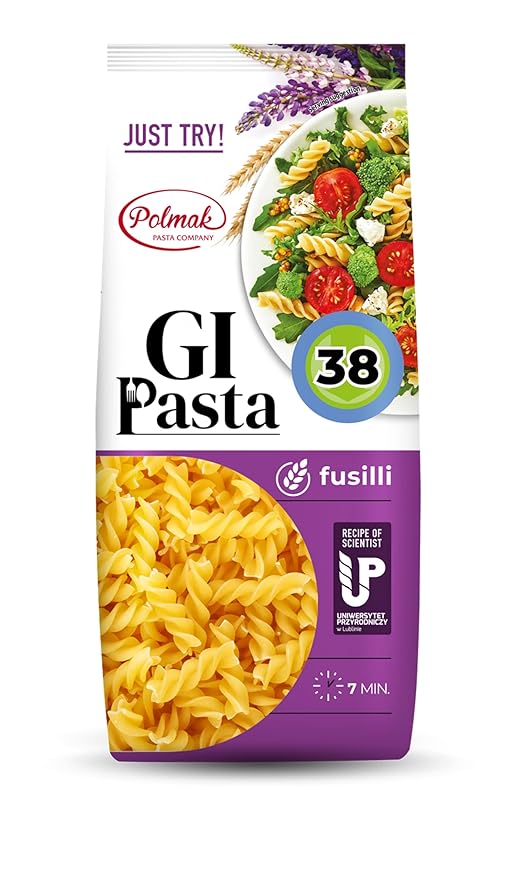 GI Pasta Fusilli 14-Pack (123.2 oz Total) | Low Glycemic Fine-Cut Italian Dry Pasta Perfect for Soups Broths and Light Dishes