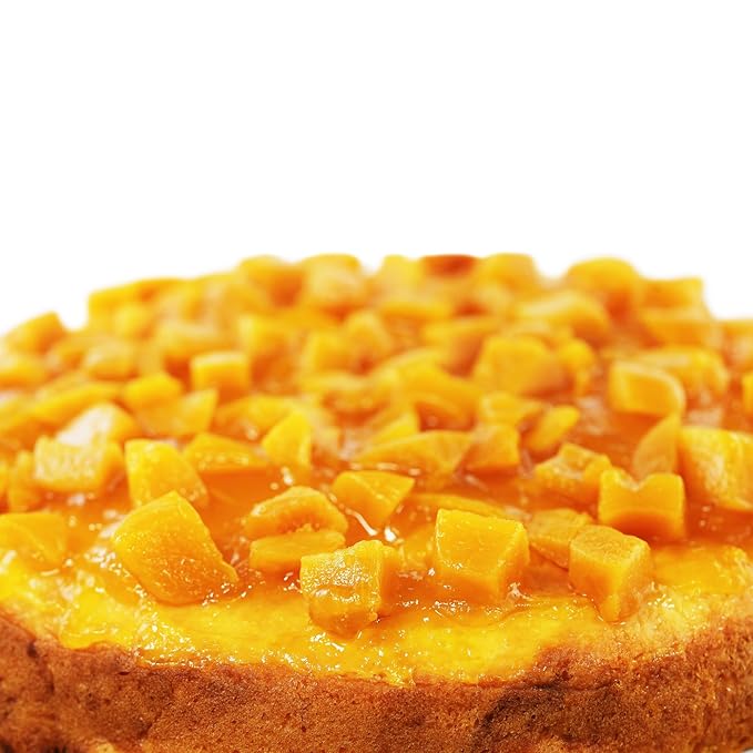 ANDY ANAND CHOCOLATIER Sugar-Free Peach Cake 2 lbs | Juicy &amp Moist Dessert Made with Real Peach Fruit Fluffy Texture &amp Homemade-Style Baking | Diabetic-Friendly Gourmet Cake