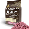 Cocoläat Ruby Couverture Chocolate Chips | Culinary Grade for Bakers Pastry Chefs &amp Chocolatiers | 35% Cocoa - 35% Fat | Gold Foil Resealable Pouch Perfect Holiday Gift | 5 lb