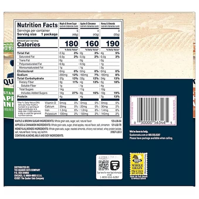 Instant Oatmeal Express Cups Variety Pack 12 Count (1.69 Ounce 12 Count (2 Pack))
