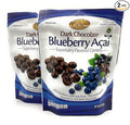 Superberry Blueberry Acai Dark Chocolate Bonbons – 2-Pack 7oz Resealable Bags (14oz Total) – Fair Trade Premium Dark Chocolate with Soft Blueberry Acai Center No Artificial Colors or Flavors