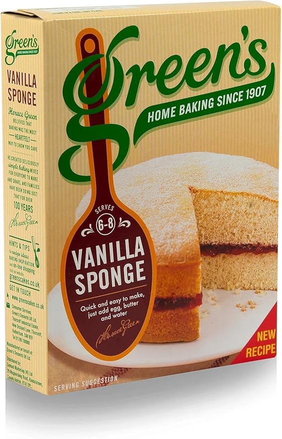 Green Vanilla Sponge Mix 221g Pack of 2