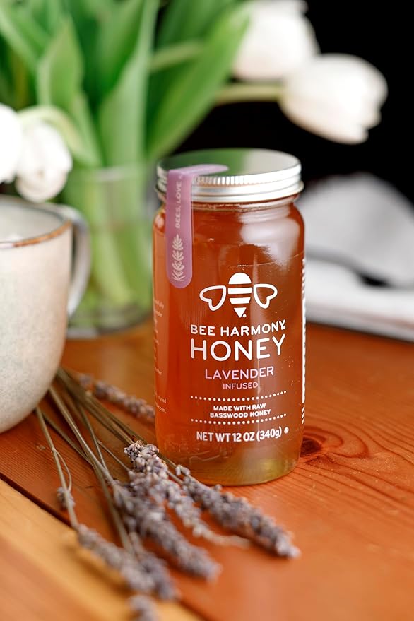 Bee Harmony Lavender Infused Honey 12 OZ Each Pack of 2