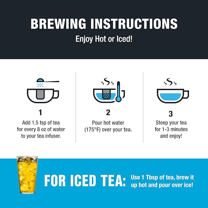 Tiesta Tea - Chinese Jasmine Loose Leaf Classic Jasmine Green Tea Premium Blend Medium Caffeinated Make Hot or Iced Brews Up to 200 Cups 16 Ounce Resealable Bulk Pouch