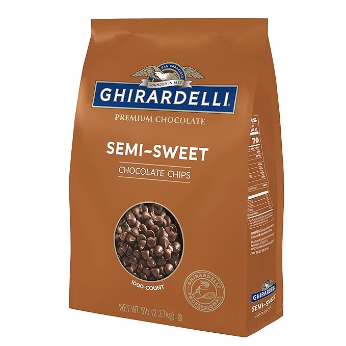 Ghirardelli Chocolate Company Semi-Sweet Chips 1000 per lb 5lb. Bag (Pack of 1)