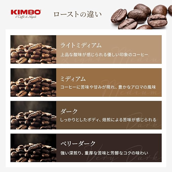 Kimbo Dark Roast Espresso Whole Bean 1kg (1000g) Bohne