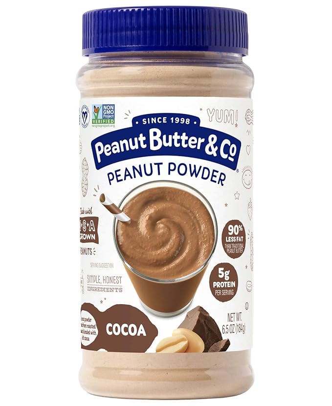 Peanut Butter &amp Co. Cocoa Peanut Protein Powder Non-GMO Project Verified Gluten Free Vegan 6.5 oz Jar