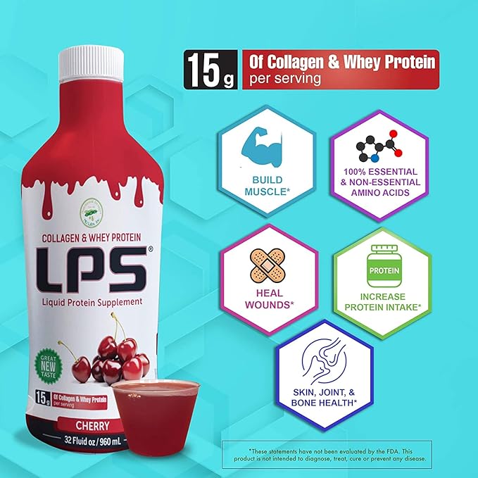 Nutritional Designs Sugar-Free Liquid Collagen &amp Whey Protein Supplement - Non-GMO Drink - Promotes Healthy Skin &amp Hair for Men &amp Women (Grape Standard Care) Pack of 6