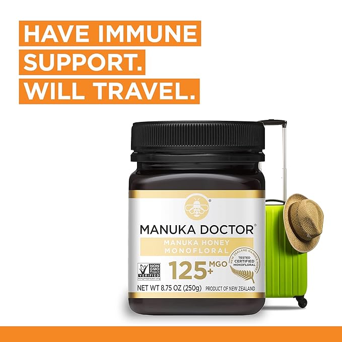 MANUKA DOCTOR - MGO 80+ Multifloral SQUEEZY and MGO 125+ Monofloral Manuka Honey Value Bundle 100% Pure New Zealand Honey. Certified. Guaranteed. RAW. Non-GMO