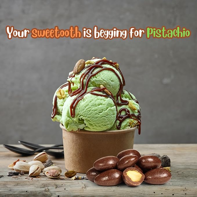 Milk Chocolate Covered Pistachios by It's Delish 48 OZ Jumbo Container | Milk Chocolate Coated Dipped Candy Nuts Bulk Pistachio Chocolates Sweet &amp Crunchy Nut Snack | Kosher Dairy