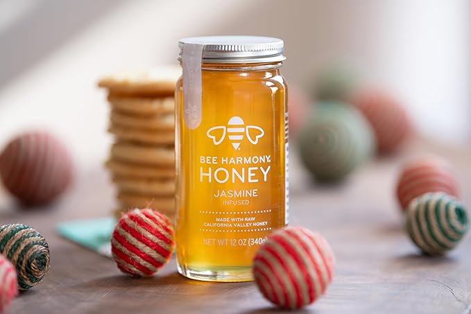 Bee Harmony Jasmine Infused Honey 12 OZ Pack of 2