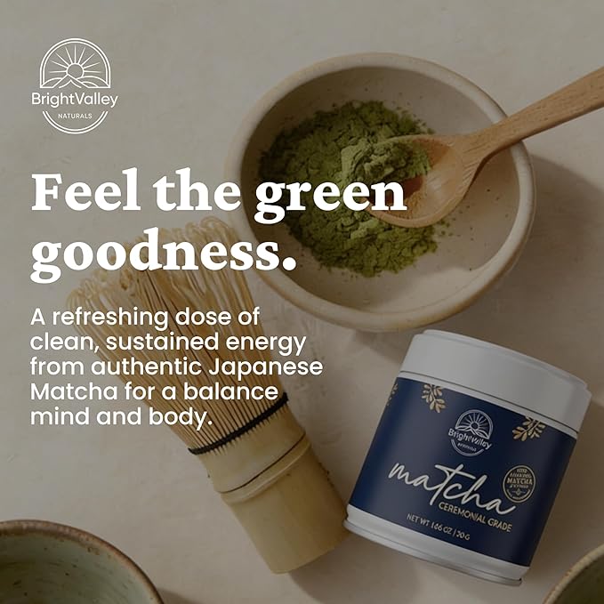 Ceremonial Grade Premium Matcha Powder– 100% Japanese Premium Matcha Powder Shade-Grown &amp Stone-Ground Smooth Flavor Energy &amp Focus Without Jitters Perfect for Lattes &amp Daily Wellness