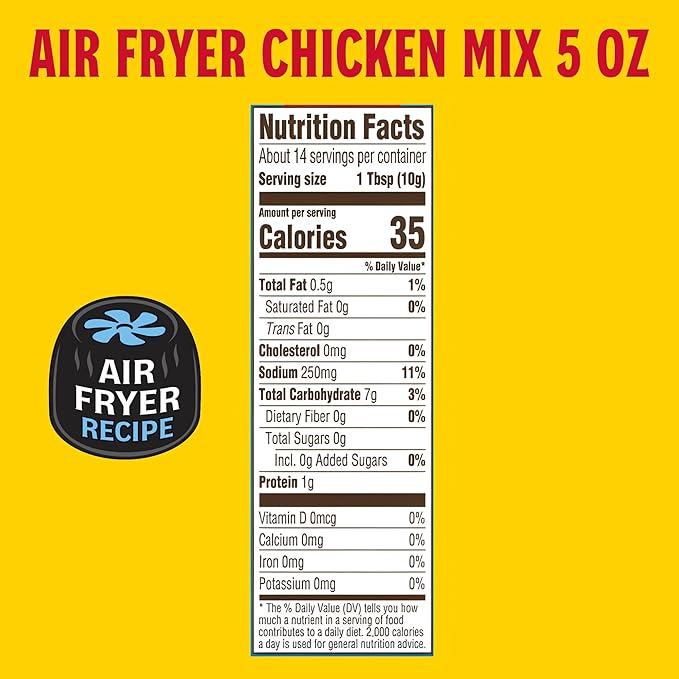 Louisiana Fish Fry Air Fryer Chicken Coating Mix 5 oz (Pack of 6) Each Box Coats 2 lbs of Chicken - Easy to Cook Air Fried Chicken - Crispy Texture Delicious Flavor