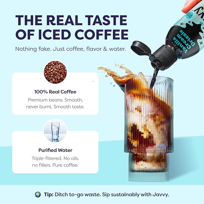 Coffee Concentrate - Limited Release Flavors - Cold Brew Coffee Perfect for Hot or Iced Instant Coffees Hot Drinks Cold Brew Concentrate 35 Servings - Iced Vanilla Cream Drizzle