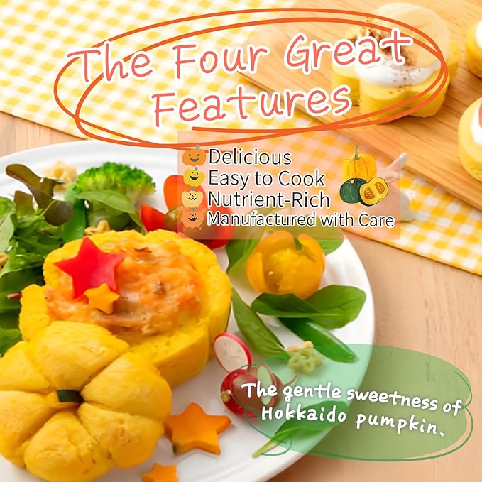 3 Packs (3 x 2.8oz) GMO-Free Japanese Steamed Bun Sorghum Flour Mix Gluten-Free Microwaveable (3 x 2.8oz Pumpkin)