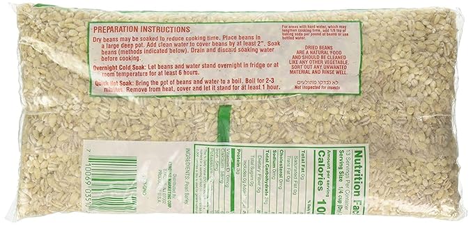 Gefen Premium Quality Pearled Barley 1lb (6 Pack) Product of The USA
