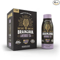 Brainjava Lavender Tea Ready to Drink Beverage With L-Theanine Vitamin C Vitamin B and Potassium for Daily Balance and Wellness Caffeine Free French Lavender With Blueberry Fruit 8 Fl Oz 4 Pac
