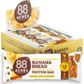 88 Acres Pumpkin Seed Protein Bars Banana Bread 9 Count 12g Plant-Based Protein Gluten Free Nut Free School Safe Snack Bar Vegan Non-GMO Individually Wrapped
