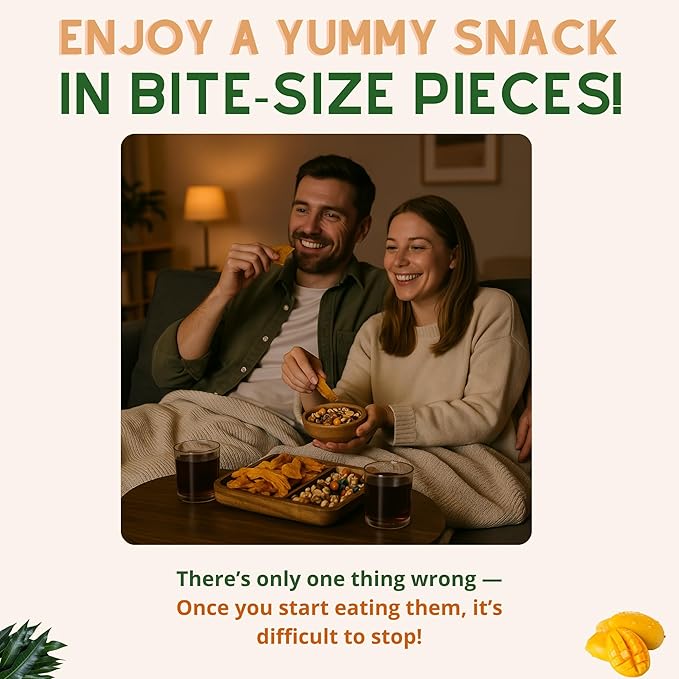 Fruitcraft Dried Mango No Sugar Added 22lbs | Pure Fresh Mango Chunks Flavor in Bulk | All-Natural Dried Mangoes for Snacking Baking and More | Premium Dry Fruit Mango Slices