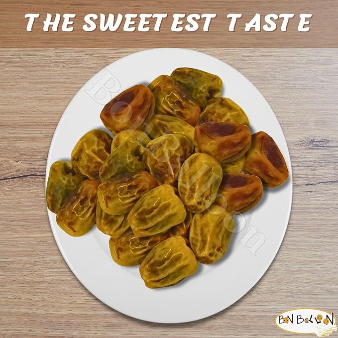 Mefatel Dates Unpressed Saudi Sukkari Sukkary Premium Sukkarri Palm Natural Pure Fresh Arab Sweet Tamar Vegan Tamr Unsugar Halal (1 Pack = 17.64 oz / 500 gm) تمر مفتل حلال
