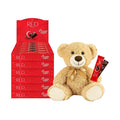 RED Delight®™ Dark Chocolate 12 Count Box of Grab N Go Travel Size Bars (0.92 Ounces Each) with 14 Plush Teddy Bear (6 Boxes - Total of 72 Bars + 14 Plush Teddy Bear)