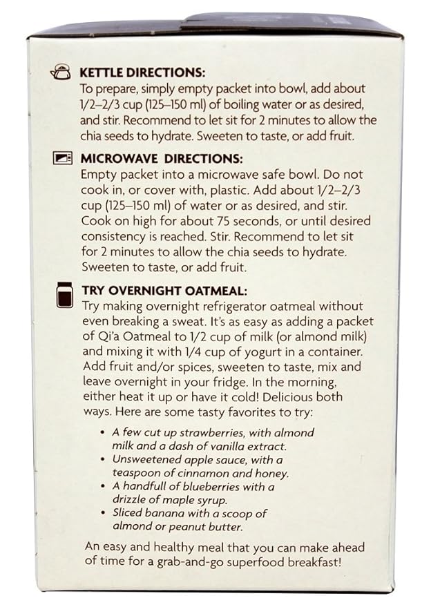 Qia Oatmeal Coconut 8 Ounce (Pack of 6)