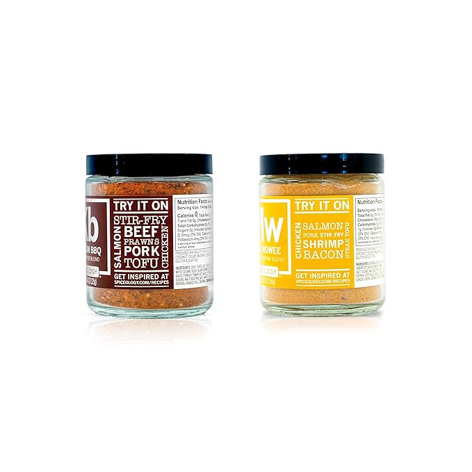 Spiceology – Sweet &amp Savory Seasoning Bundle – Korean BBQ &amp Maui Wowee Teriyaki Blends – Asian-Inspired Rubs for Pork Chicken Pineapple Ribs &amp More – Bold Sweet Umami Flavor