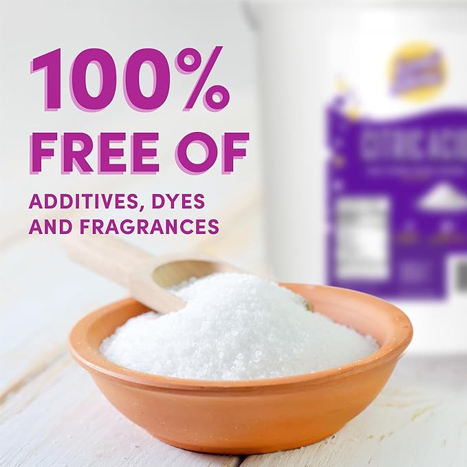 Lemi Shine 100% Citric Acid Bulk 50 Pound Pail | Pure Food-Grade Flavor Enhancer &amp All-Natural Preservative | Fragrance Free Citric Acid for Bath Bombs Cooking &amp Canning