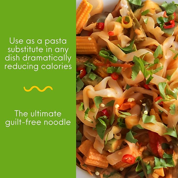 Miracle Noodle Organic Variety Pack (Pack of 6) Spaghetti Fettuccine Rice Plant Based Shirataki Konjac Noodles 5 Calories 1g Net Carbs Per Serving Keto Gluten-Free