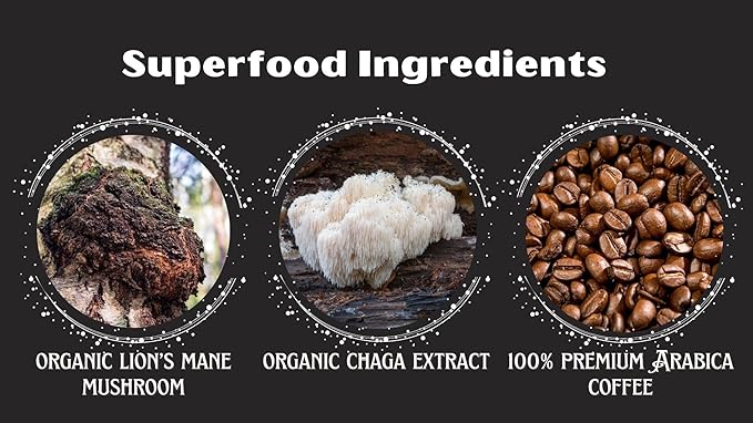Eden Coffee Organic Capsules Compatible with Nespresso with Lion's Mane and Chaga Mushrooms - Brain &amp Immune Support - Vegan &amp Keto - Antioxidants &amp Superfoods - 3 Pack 30 Count