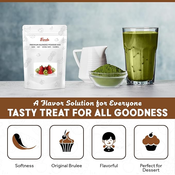 Fanale Premium Matcha Green Bubble Tea Flavoring Powder | Perfect for Baking Smoothies Desserts and Drinks | Instant Flavoring Powder for Boba Milk Tea - 2.2 Pounds (Pack of 1)