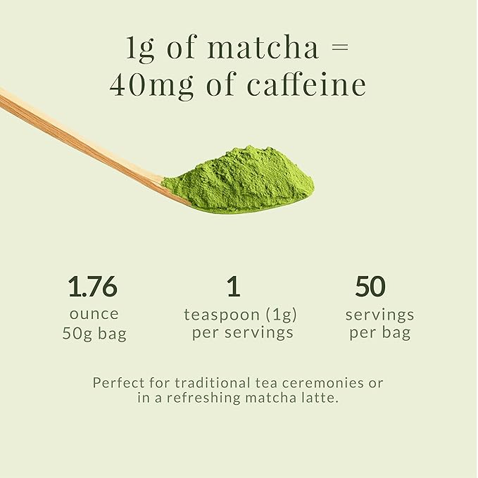 Matcha Sunday Ceremonial Grade Matcha - Kyoto Japan - Finely Ground Green Tea Powder - Vibrant Green (30g/ 1.06oz) - Tin