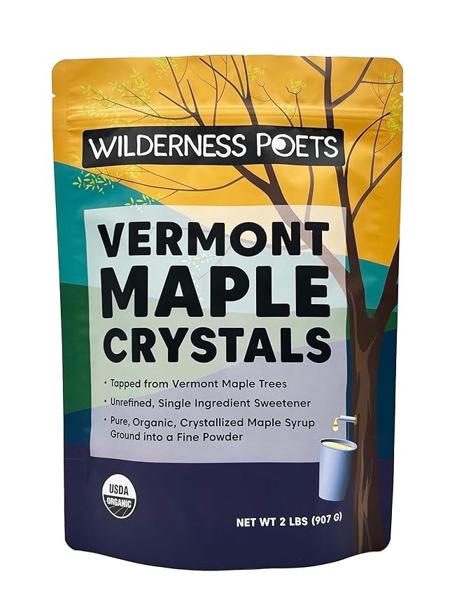 Wilderness Poets Organic Maple Sugar Crystals (32 Ounce - 2 Pound)
