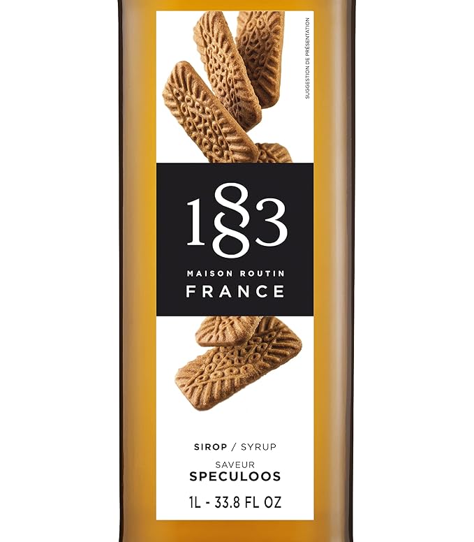 1883 Speculoos Syrup for Drinks Made in France 1 Liter Glass Bottle