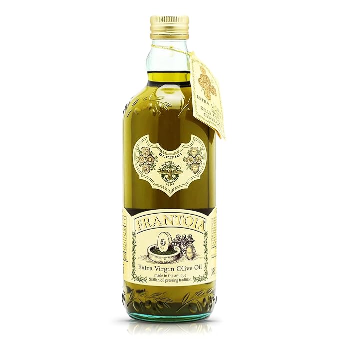 Frantoia Extra Virgin Olive Oil 33.8 fl oz (1 Liter) – Award-Winning Sicilian EVOO Made from Biancolilla Nocellara del Belice &amp Cerasuola Olives – Cold-Pressed within 24 Hours for Fresh Fruity