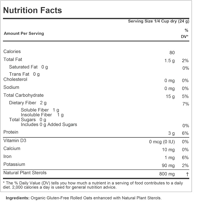 ANDREW LESSMAN Ultimate Oatmeal 30 Servings - Premium Organic Gluten-Free Rolled Oats Heart-Healthy Fiber and Enhanced with CholestaCare Non-GMO Sourced Phytosterols. No Additives