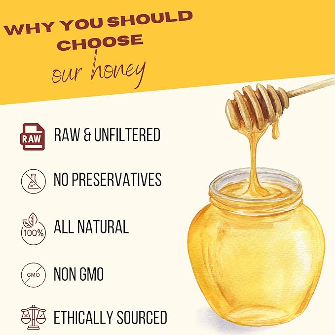 Raw Honey 1 Gallon - 12 Pounds - Bulk Honey